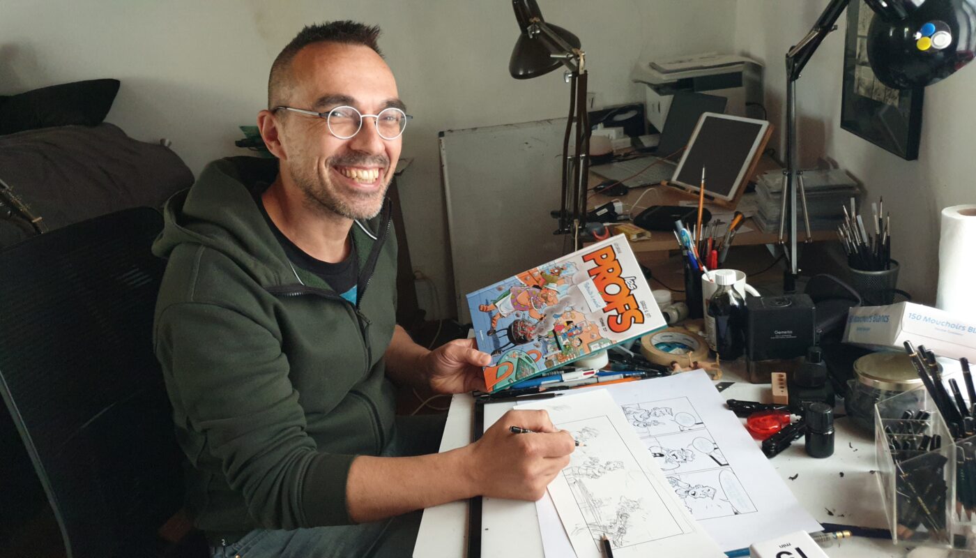 Simon Léturgie est le dessinateur de la BD "Les profs" © Christophe Pluchon