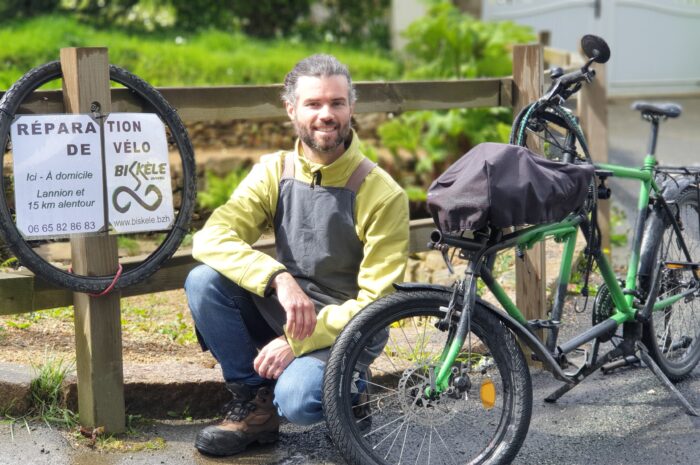 Atelier Biskèle : Thibaut Brier répare les vélos à domicile, autour de Lannion
