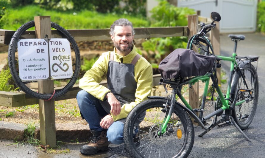 Atelier Biskèle : Thibaut Brier répare les vélos à domicile, autour de Lannion