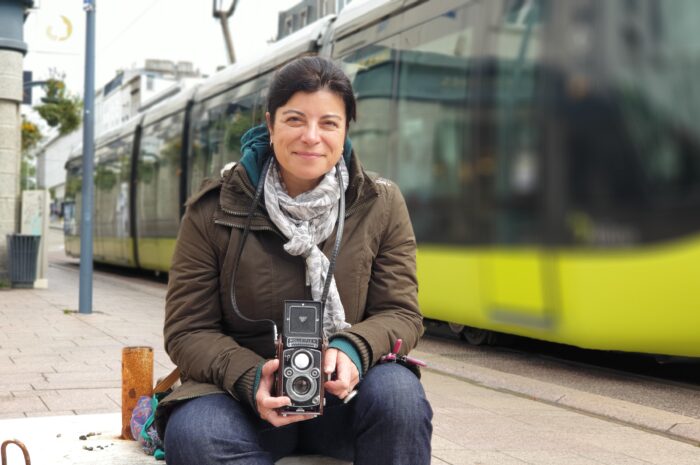 Christelle Hall photographie Brest au Rolleiflex pour le fanzine STRAED