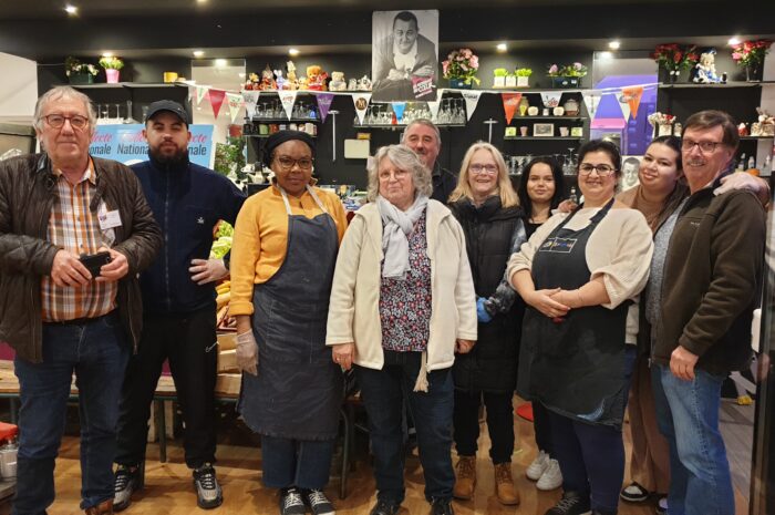 Avec les bénévoles des Restos du Cœur de Brest