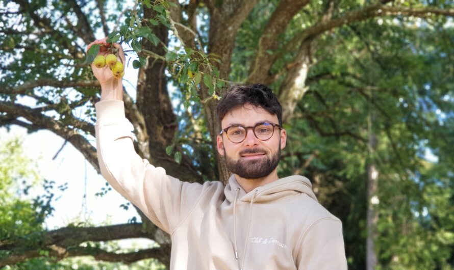 Clément Courcoux fait du poiré à Plaintel