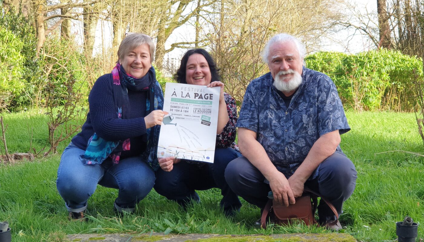 Isabelle Olivré, Sabrina Deseigne et Pierre-Yves Nédélec présentent le Festival à la Page consacré à l'auto-édition © Christophe Pluchon