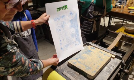 L'association les Enfants de Gutenberg anime des ateliers typographie et lithographie à la PAM à Brest © Christophe Pluchon
